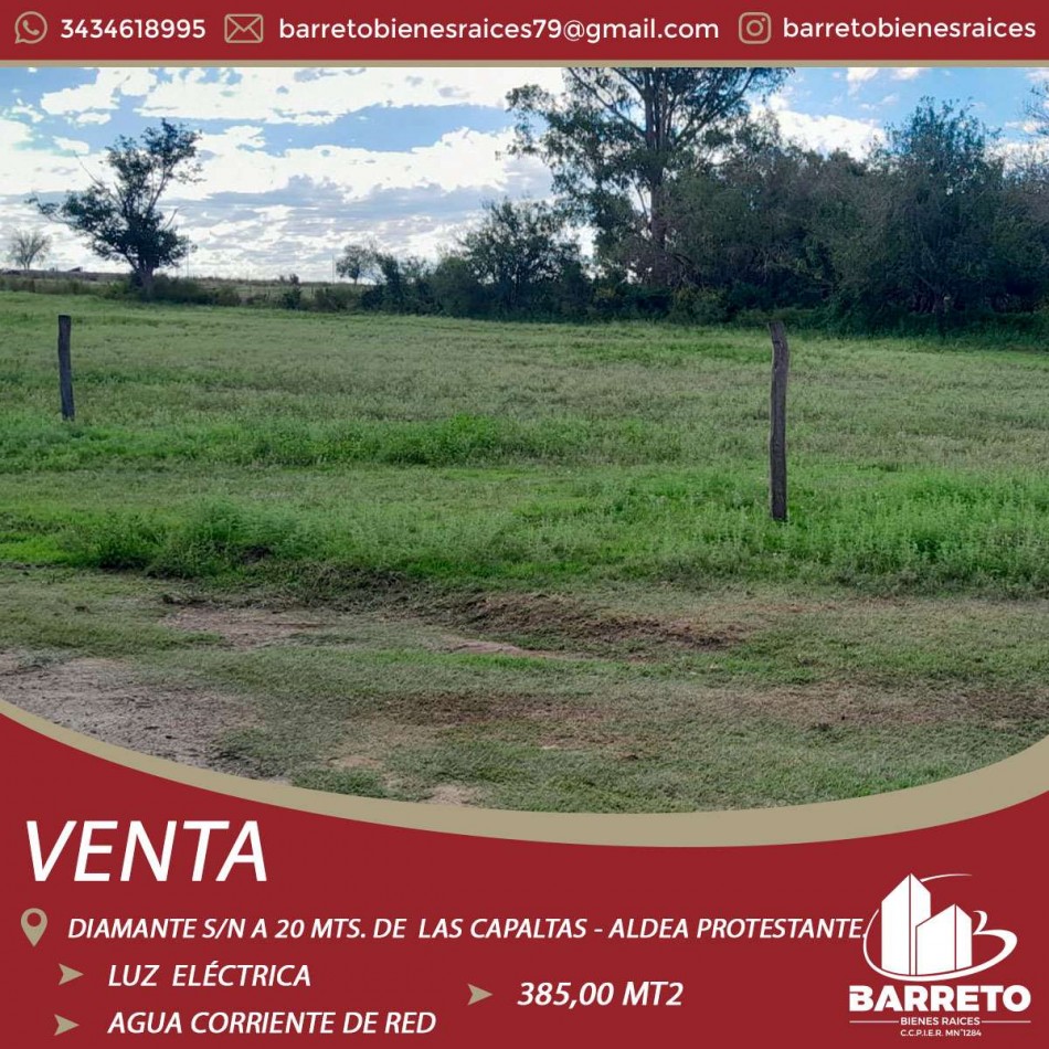 EXCELENTE TERRENO EN ALDEA PROTESTANTE